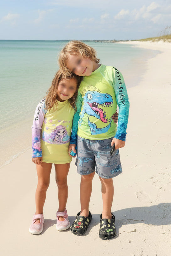 Juicilicious Dinosaur Kids Rash Guard