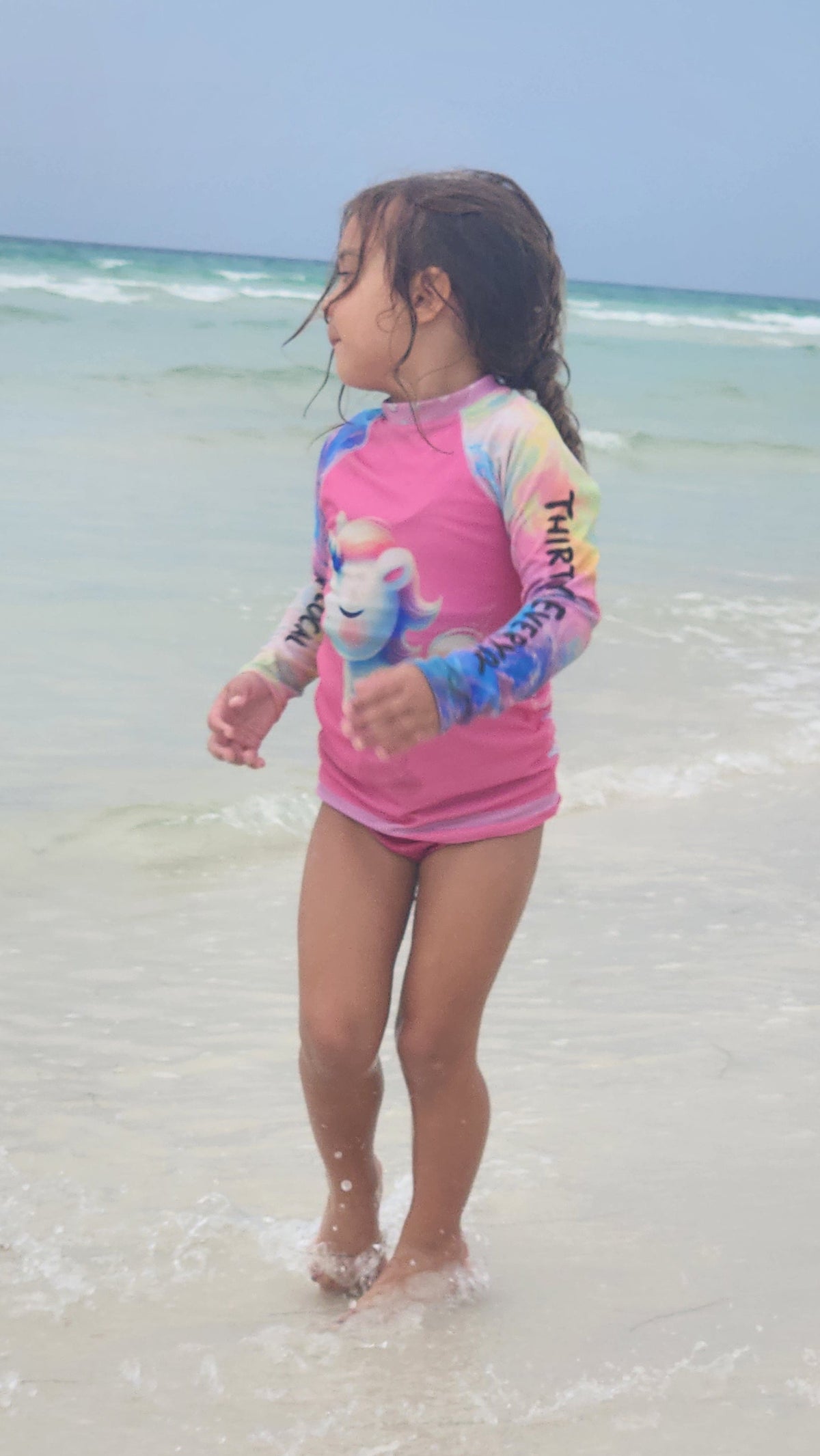 Rainbow Unicorn Dreams Kids Rash Guard