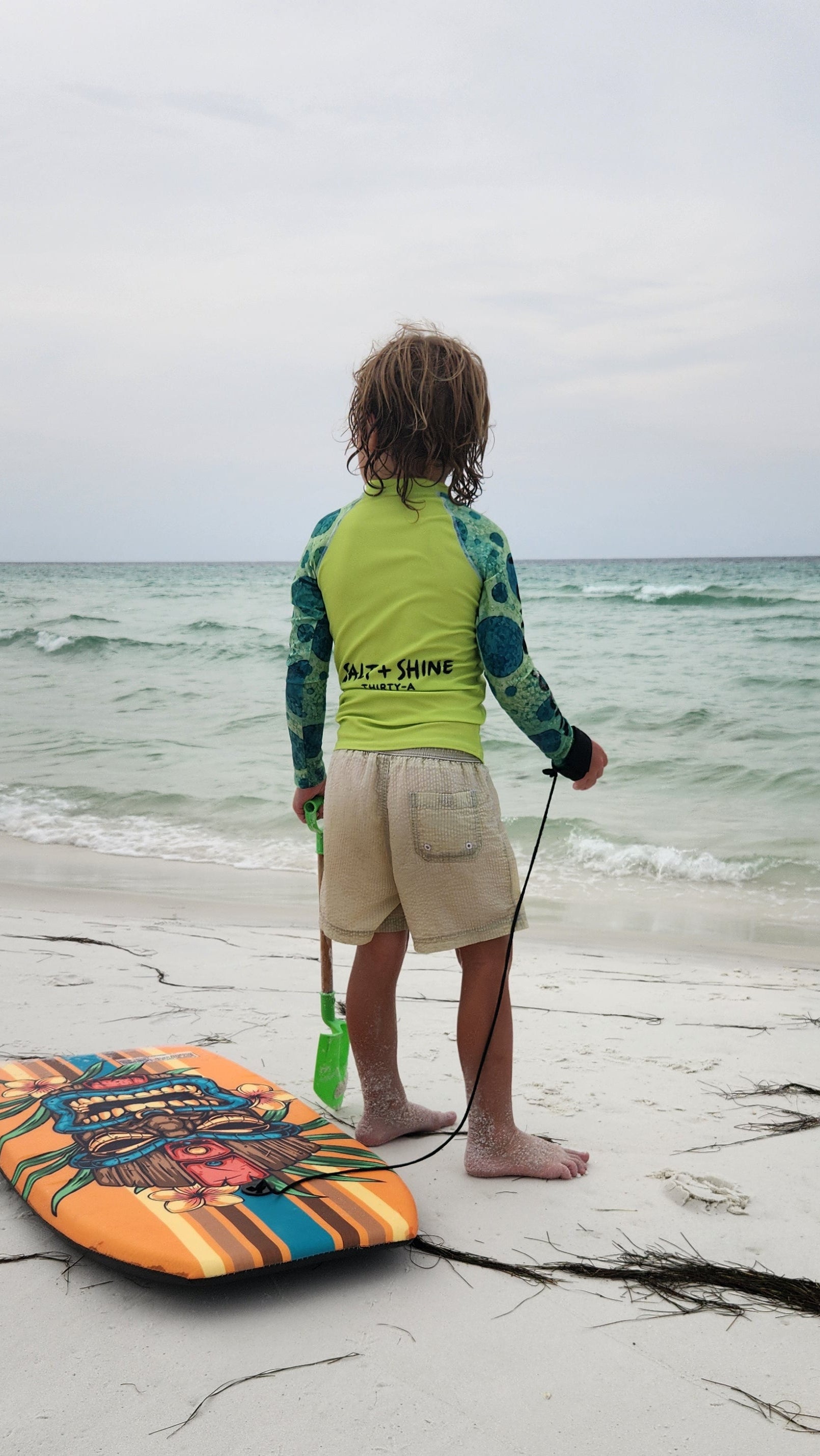 Surfer Dinosaur Kids Rash Guard